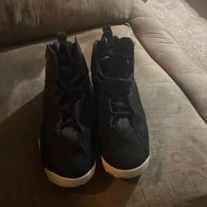 Black And Gold Jordan True Flights